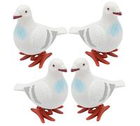 FRCOLOR 4pcs Wind Up Pigeon for Compact Cartoon Design Creative Birthday Party Favors Classroom Prizes Fun Clockwork Jumping Gift