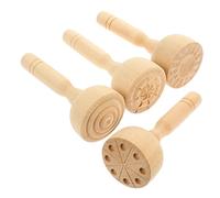 FRCOLOR 4Pcs Wooden Clay Molds Practical Stamping Tools for Pottery Crafting Safe Smooth Surface Creative Modeling Clay Supplies