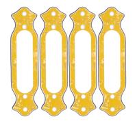 FRCOLOR 4pcs Yellow Iridescent Single Coil Pickup Ring Guitar Pickup Frame Mounting Ring for Electric Guitar Instrument Accessories