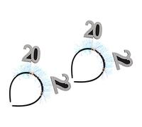FRCOLOR 4sets Elegant Christmas Headband New Year Party Headdress Creative Design Digital Number Comfortable for Hair Ideal for Fashion Present Idea 2pcs*4