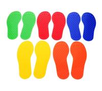 FRCOLOR 5 Pairs Sensory Tactile Foot Prints for Kindergarten and Home Texture for Sensory Integration Physical Development Coordination and Balance for Indoor Outdoor Use