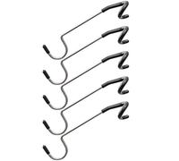 FRCOLOR 5 Pcs Camping Lamp Pole Hooks S Shape Tent Light Hanger 5 Black
