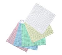 FRCOLOR 5 Pcs Cotton Absorbent Washcloths Multi-Functional Comfortable Cotton Washcloths Soft and Delicate for New Parents Holiday and Birthdays