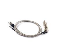 FRCOLOR 5 Pcs Piezo Pickup Rod Stick Bars with 2.5mm Plug for 3 String Guitar and Acoustic Guitar Easy to Mount under Saddle Silver Cable for Cigar Box