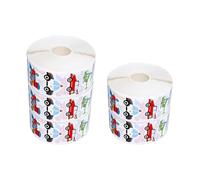 FRCOLOR 5 Rolls Cartoon Car Stickers Waterproof Self-Adhesive Coated Paper with Unique Design for Teachers and Birthday Parties Home Use