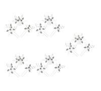 FRCOLOR 5 Sets Bride Hair Accessory Set Pearl Flower Hairpin Comb Wedding Headdress