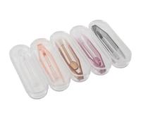 FRCOLOR 5 Sets Contact Lens Remover and Inserter Case with Silicone Tips | Soft Lens Care Kit, Suction Plunger and Tweezers, Travel Case, Hygienic Home Use for Students and Teachers