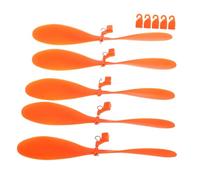 FRCOLOR 5 Sets Large Rc Plane Propellers Orange Plastic Model Aircraft Accessories for DIY Science Projects Educational Engineering Kits for Students Craft Building Parts