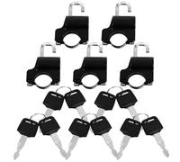 FRCOLOR 5 Sets Motorcycle Helmet Lock with Quick Release Mechanism and Space-Saving Design Aluminium Alloy Anti-Theft Helmet Lock for Daily Commutes and Long Journeys