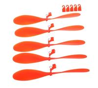 FRCOLOR 5 Sets Plastic Airplane Propeller for DIY Model Aircraft Robust Balanced Design for Stable Flight Orange Propellers for Student Science Projects and Airplane Repairing