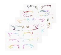 FRCOLOR 5 Sheets of Butterfly Eyeliner Stickers Self-Adhesive Temporary Eye Makeup Decals for Women Glitter Eye Shadow for Rave Parties and Stage Performances