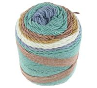 FRCOLOR 5-Strand Rainbow Cotton Yarn for DIY Macrame, Knitting String, Braided Cotton Cord for Doll Making and Handmade Crafts, 35 Gold Autumn Poem Color, Suitable for Blankets and Pillows