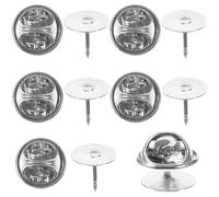 FRCOLOR 50 Sets 10Mm Silver Metal Locking Pin Backs with Butterfly Clutch for Craft Making Enamel Pins Lapel Brooches for DIY Jewelry and Badge Supplies