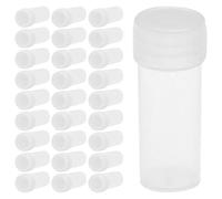 FRCOLOR 50pcs 5ml Empty Plastic Bottles Small Pill Bottle Refillable Sample- with Caps for Medicine Storage