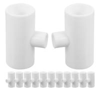 FRCOLOR 50pcs Chicken Waterer Tee Fitting for Nipple Drinkers and Feeders, Plastic Three-way Tee with Threaded Connections, Simplifies Installation and Efficient Water Distribution