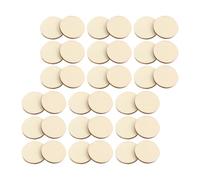 FRCOLOR 50pcs DIY Wooden Slices Round 4cm Unfinished Wood Discs for Crafting Woodcutouts DIY Graffiti Hanging Pendants Suitable for Arts, Crafts, and Handmade Decorations