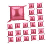 FRCOLOR 50pcs Double Sided Foil Balloons with Tail Square Shape Party Decorations for Birthday and Childrens Day Lightweight Inflatable Metallic Backdrop Balloons for Walls Doors and Photo