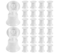 FRCOLOR 50pcs Flip Top Toothpaste Caps Portable Travel Plastic Caps for Tubes Ointments Creams Bathroom Accessory
