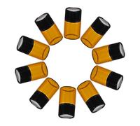 FRCOLOR 50pcs Glass Sample Bottles with Caps Essential Oil Storage Vials for Massage Oils Herbal Extracts and Liquid Medicines