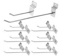 FRCOLOR 50pcs Iron Pegboard Hooks Assortment Round Raised Part, Silver Heavy Duty Utility Hooks for Organizing Crafts and Goods in Craft Room Or Home, Sizes for Supermarket Shelf
