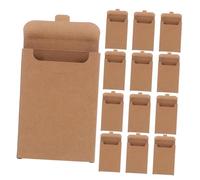 FRCOLOR 50pcs Kraft Paper Postcard Storage Boxes Cardboard Envelopes for Greeting Cards Photos Papers DIY Packaging Compact Portable Light Brown