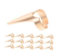 FRCOLOR 50pcs Metal Braiding Rings Hair Parting Finger Tools for Stitch Braiding Curling Extension Artistic Punk Style Hair Sectioning Rings for Halloween Cosplay and Daily Hairstyling