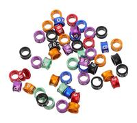 FRCOLOR 50pcs Metal Poultry Leg Bands and Bird Foot Rings for Small Parrots Identification, Versatile Use and Safe for Growth, Suitable for Breeding Farms and Home Bird Keeping