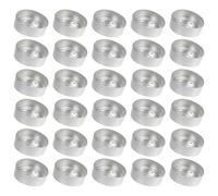 FRCOLOR 50pcs Metal Tea Light Cups for Candle Making Easy Mold and Demold Wax Candle Holders in Silver and Chocolate Crafting