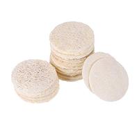 FRCOLOR 50pcs Natural Loofah Exfoliating Sponges Face Wash Pads for Deep Cleansing