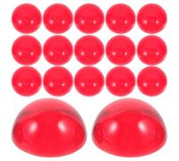 FRCOLOR 50pcs Red Glass Beads Vase Filler Decorations Flat Bottom Decorative Stones for DIY Ornaments and Party Decoration, Multi-Functional Exquisitely Crafted Pebbles for Fish Tank
