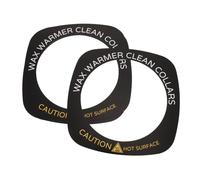 FRCOLOR 50pcs Wax Warmer Collars Universal Paper Mats Stain Resistant Protection Rings for Wax Heater Black Cleaning Accessory