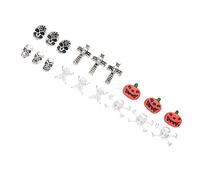 FRCOLOR 54pcs Chic Halloween Nail Decoration Nail Skull Diy Decors Scream Manicure Skull Ornaments Party Manicure Alloy Ornament