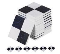 FRCOLOR 54pcs Miniature Dollhouse Wood Flooring Tiles Self Adhesive Realistic Checkerboard Pattern Natural Texture Peel and Stick for Dollhouse Accessories and Kitchen Decoration