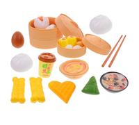 FRCOLOR 58Pcs Chinese Breakfast Play Food Set Steamed Buns and Cooking for Pretend Kitchen Role Play to Enhance Creativity and Cognitive Skills Educational Breakfast Food