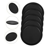 FRCOLOR 5Pcs Air Hockey Table Pucks Replacement Hockey Black Accessories for Home Game Rooms Bars and Leisure Sports