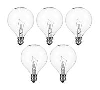 FRCOLOR 5Pcs Aromatherapy Light Bulb Set G50 25W E12 Wax Warmer Bulbs for Incense Lamps and String Lights High Temperature Resistant Globe Bulbs with Built-in Fuse for Safe Home Use
