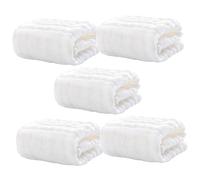 FRCOLOR 5pcs Baby Washcloths 6-Layer Cotton Burping Cloths for Babies Soft Comfortable and Strong Absorption Essential for Christmas Holiday