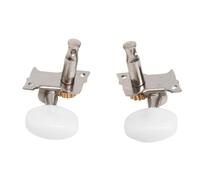 FRCOLOR 5pcs Banjo Machine Head Tuning Peg with Bushings Zinc Alloy PVC White Silver Replacement for Broken Banjo Tuners Including Left Right Keys