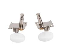 FRCOLOR 5pcs Banjo Machine Heads Tuning Peg with Bushings Zinc Alloy and PVC White Silver Banjo Tuning Pegs Replacement