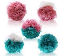 FRCOLOR 5pcs Bath Shower Balls Pouf Loofah Full Lather Exfoliating Mesh Brush Bath Ball for Shower Use