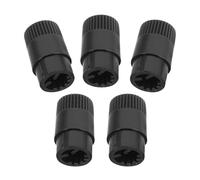 FRCOLOR 5pcs Black Plastic Guitar Volume Control Knob Cap 12x20.5mm with 6mm Shaft, Sturdy Potentiometer Replacement Knob for Electric Guitar, Resisting Damage and Secure Connection
