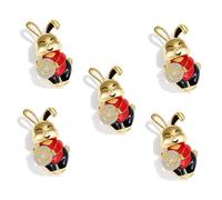 FRCOLOR 5pcs Bunny Brooch for Women Cute Animal Pin Corsage Clips for Scarf Easter Valentine Day and Special Occasions