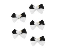 FRCOLOR 5pcs Christmas Bowknot Hair Clamp with Adorable Reindeer Antlers Wear-resistant Xmas Accessory for Women and Comfortable Festive Hair Clip for Holiday Parties and Stage