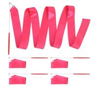 FRCOLOR 5pcs Colored Dance Ribbons with Sticks Gymnastic Streamers for Artistic Dance Suitable for Parties Marching Bands and Rhythmic Gymnastics Activities