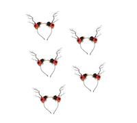FRCOLOR 5pcs Deer Antlers Headband Realistic Tree Branches Headband for Christmas Parties Reindeer for Women Party Hair Accessories Holiday Photo Prop