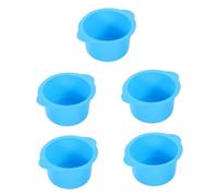 FRCOLOR 5pcs Electric Wax Warmer Liner Silicone Bowl for Hair Removal Hard Wax Melting Pot Replacement Dish