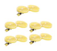 FRCOLOR 5pcs Fruit Hair Clip: Sliced Lemon Hair Accessories - Flat Hairclip For Women - Adorable Barrettes Grips Accessories For Styling And Party