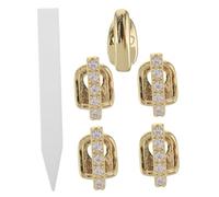 FRCOLOR 5Pcs Gold Grills for Teeth Hip Hop Tooth Jewelry for Women Lightweight Comfortable Party Accessories Unique Design for Halloween Cosplay Easy to Change Grills