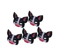 FRCOLOR 5pcs Halloween Realistic Animal Head Design Comfortable Fit Lightweight Scary Half Face Mask for Masquerade Carnival Party Cosplay Props