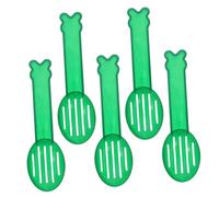 FRCOLOR 5pcs Hamster Body Cleaning Sand Spoons Small Pet Bath Scoops with Practical Colander Design for Hamster Sand Bath and Cage Cleaning Random Color